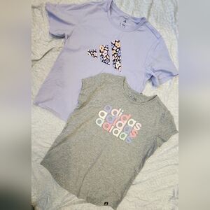 Adidas Kids' Lavender and Heather Gray Tees